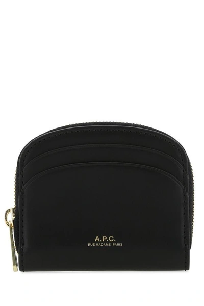 A.p.c. Woman Black Leather Card Holder