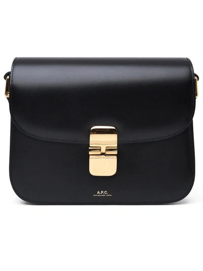 Apc A.p.c. Woman A.p.c. Small Leather Grace Bag In Black