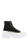 Alexander Mcqueen Alexander Mc Queen Black Canvas Tread Slick Boots In Black