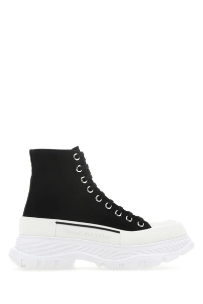 Alexander Mcqueen Man Black Canvas Canvas Sack Sneakers