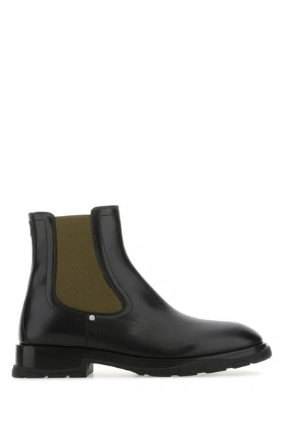 Alexander Mcqueen Stack Chelsea Ankle Boots In Black