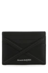 ALEXANDER MCQUEEN ALEXANDER MCQUEEN MAN BLACK LEATHER CARD HOLDER