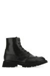 Alexander Mcqueen Punk Worker Ankle Boots For Men In Black