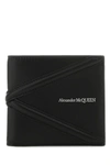 Alexander Mcqueen Logo-embossed Leather Bifold Wallet In Black