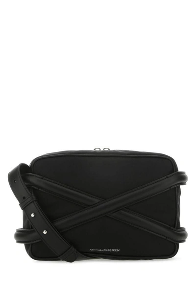 Alexander Mcqueen Man Black Nylon Harness Crossbody Bag