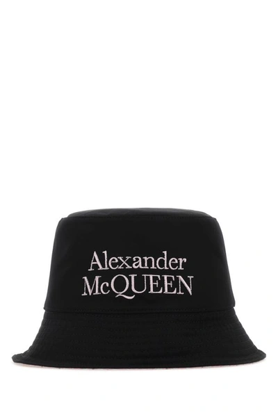 Alexander Mcqueen Man Black Nylon Reversible Hat