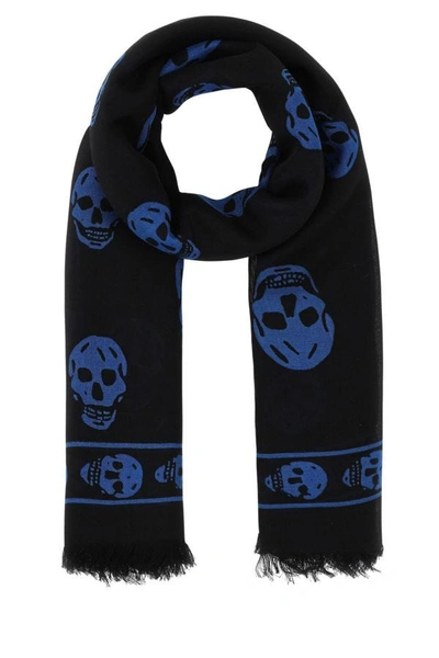 Alexander Mcqueen Men Printed Modal Blend Foulard In Multicolor