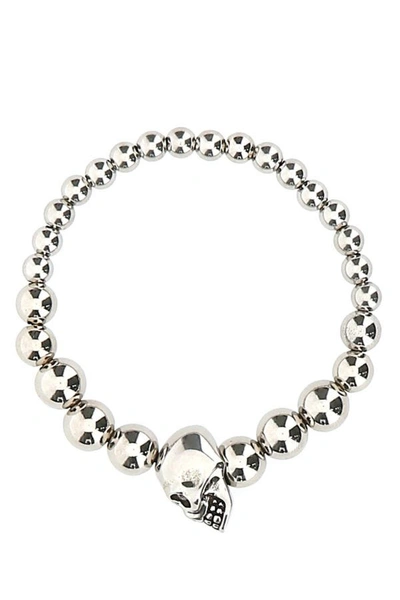 ALEXANDER MCQUEEN ALEXANDER MCQUEEN MEN SILVER METAL BRACELET