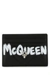 Alexander Mcqueen Mcqueen 'graffiti' Card Holder In Black