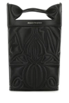 Alexander Mcqueen The Bow Black Bucket Bag With Quilted Detailing In Leather Woman In Black