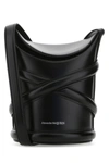 Alexander Mcqueen The Streamlined Leather Bucket Bag In Black