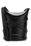 Alexander Mcqueen The Streamlined Leather Bucket Bag In Black
