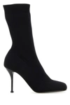 ALEXANDER MCQUEEN ALEXANDER MCQUEEN WOMAN BLACK STRETCH NYLON ANKLE BOOTS