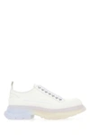 Alexander Mcqueen White Canvas Tread Slick Sneakers In White