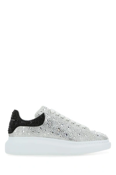 Alexander Mcqueen Woman Embellished Leather Trainers In Multicolor