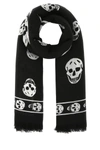Alexander Mcqueen Alexander Mc Queen "skull Biker" Scarf In Black