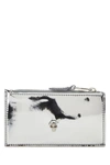Alexander Mcqueen Small Skull Card Holder In Silver