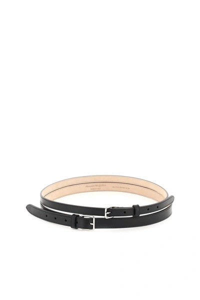 ALEXANDER MCQUEEN ALEXANDER MCQUEEN WOMEN LEATHER DOUBLE BELT