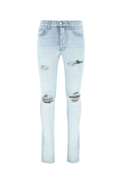 Amiri Stretch Denim Jeans Lightblue  Uomo 34 In Blue