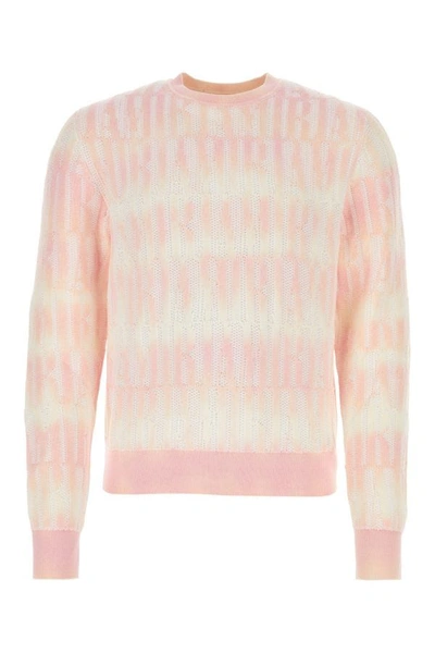 Amiri Repeat Crewneck Knit Sweater In Pastel