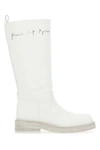 ANN DEMEULEMEESTER ANN DEMEULEMEESTER WOMAN IVORY CANVAS JOSE BOOTS