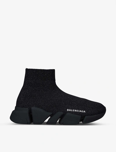 BALENCIAGA BALENCIAGA WOMEN SPEED 2.0 STRETCH-KNIT MID-TOP TRAINERS SNEAKERS