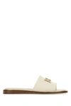BALLY BALLY WOMAN IVORY LEATHER ELOISE SLIPPERS
