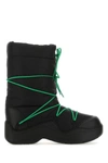 Bottega Veneta Nylon Quilted Mid-calf Chunky Sole Boots In Black