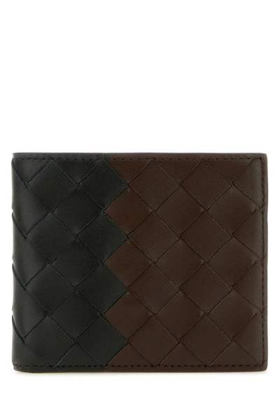Bottega Veneta Man Two-tone Leather Wallet In Multicolor