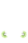Bottega Veneta Woman Acid Green 925 Silver Cone Earrings In Green