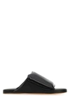 Bottega Veneta Black Nappa Leather Cushion Slipper In Black