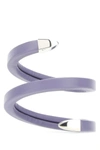 BOTTEGA VENETA BOTTEGA VENETA WOMAN LILAC NAPPA LEATHER BRACELET