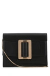 BOYY BOYY WOMAN BLACK LEATHER BUCKLE CLUTCH