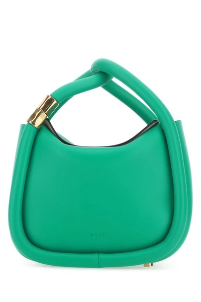 Boyy Woman Green Leather Wonton 20 Handbag