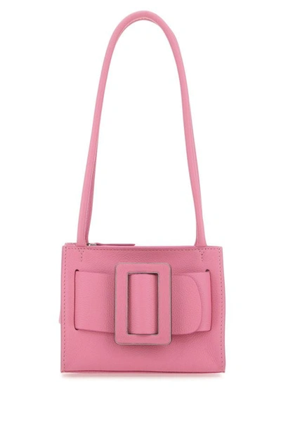 Boyy Woman Pink Leather Bobby 18 Soft Shoulder Bag