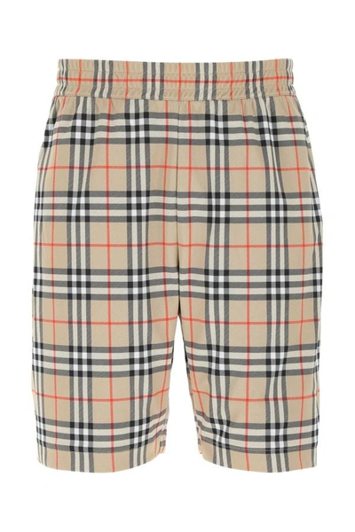 BURBERRY BURBERRY MAN EMBROIDERED POLYESTER BERMUDA SHORTS