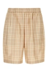 BURBERRY BURBERRY MAN EMBROIDERED TWILL BERMUDA SHORTS
