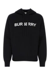 Burberry Organic Cotton Sweatshirt With Frontal Logo In Blue