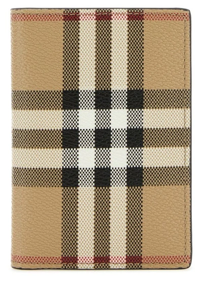 Burberry Man Printed Canvas Cardholder In Multicolor