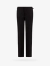 Burberry Sade Satin Band Wool Trouser In Black