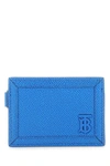 BURBERRY BURBERRY MAN TURQUOISE LEATHER CARD HOLDER