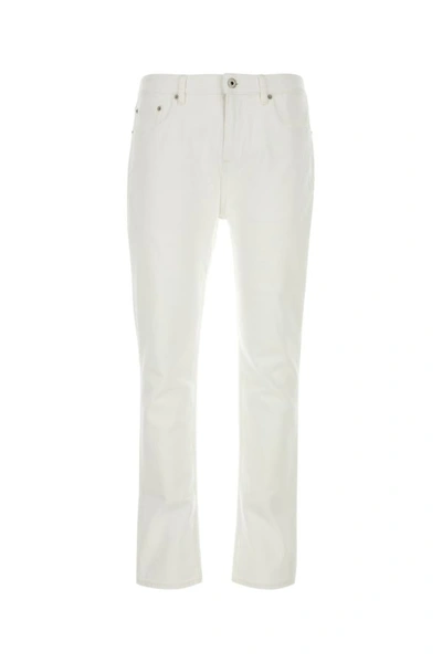 Burberry Man White Stretch Denim Jeans