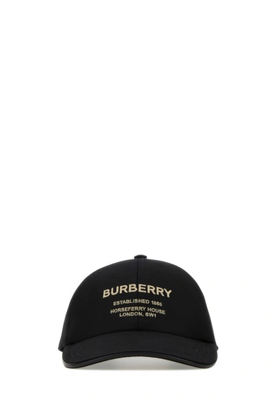 BURBERRY BURBERRY UNISEX BLACK COTTON BASEBALL CAP