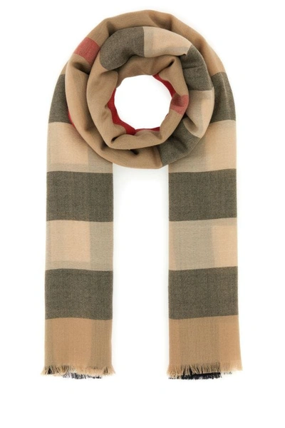 Burberry Unisex Embroidered Cashmere Scarf In Multicolor