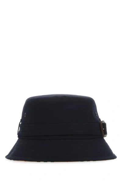 Burberry Cotton Belted Bucket Hat In Blue