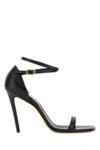 BURBERRY BURBERRY WOMAN BLACK LEATHER SANDALS