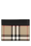 BURBERRY BURBERRY WOMAN EMBROIDERED E-CANVAS CARD HOLDER