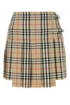BURBERRY BURBERRY WOMAN EMBROIDERED WOOL MINI SKIRT