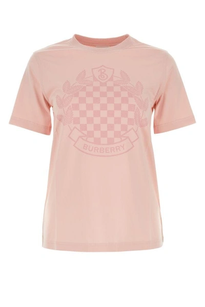 Burberry Woman Pastel Pink Cotton T-shirt