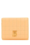 Burberry Compact Lola Wallet In Soft Leather In Orange